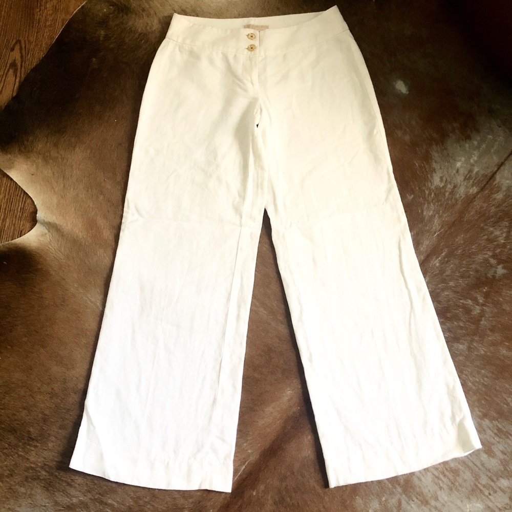 Michael Kors Wide Leg Linen Pants